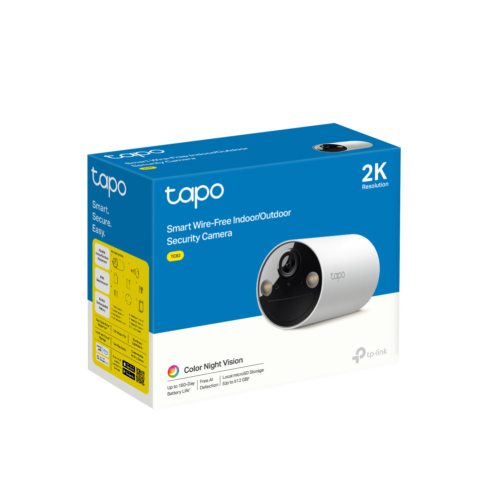 TP-LINK TAPO TC82 3MP SMART WIRE-FREE INDOOR/OUTDOOR SECURITY CAMERA WITH COLOUR NIGHT VISION - image 4