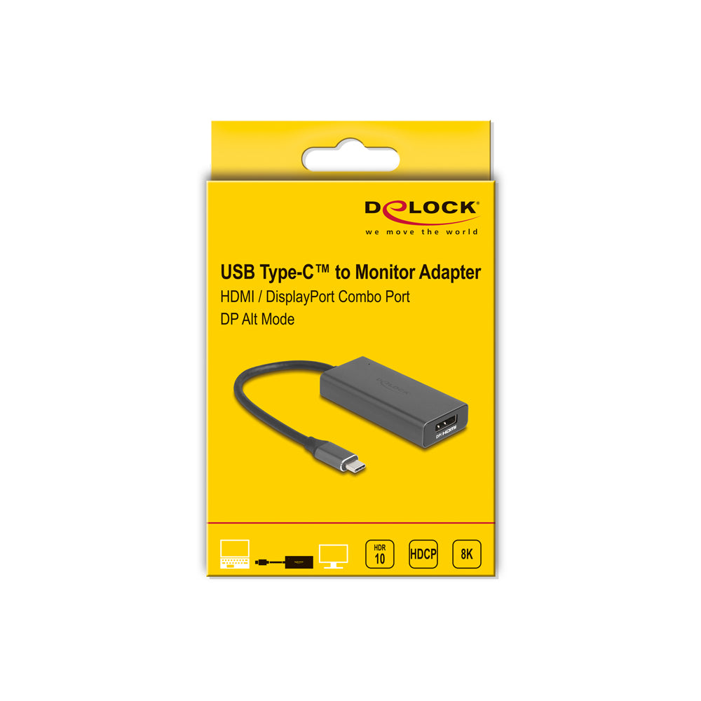DELOCK 64316 USB TYPE-C TO 8K DUAL-PORT HDMI AND DISPLAYPORT ADAPTER - image 2
