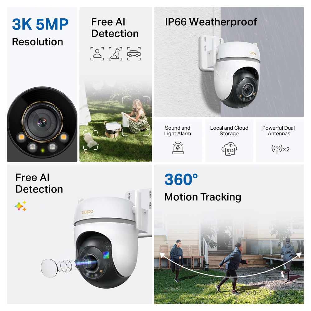 TP-LINK TAPO 3K 5MP PAN TILT WIFI - image 6