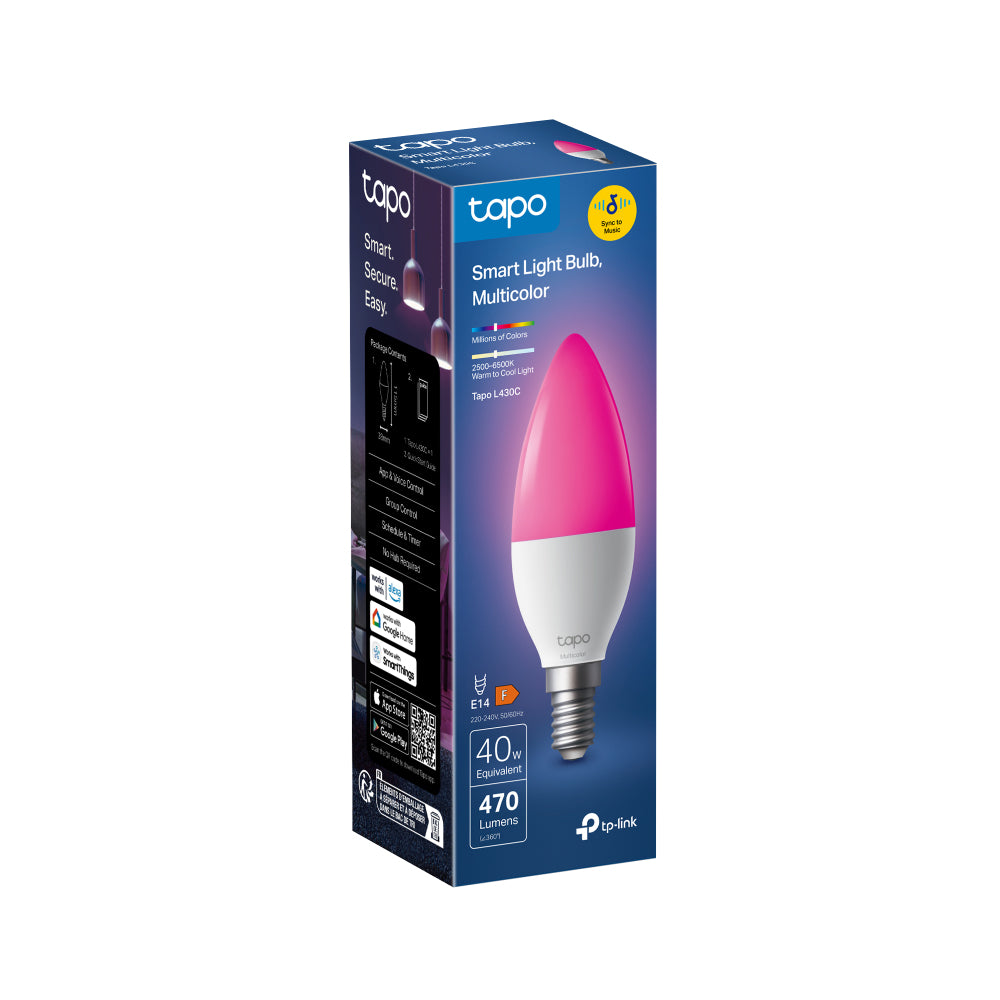 TP-LINK TAPO L430C E14 SMART WI-FI LIGHT BULB (1-PACK) - image 2