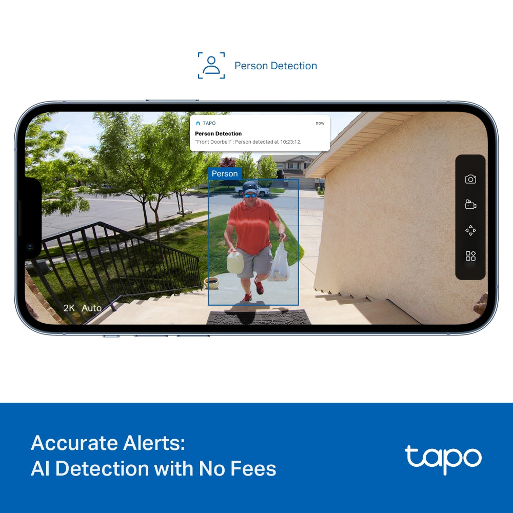 TP-LINK TAPO 2K WIRE FREE VIDEO DOORBELL - image 7