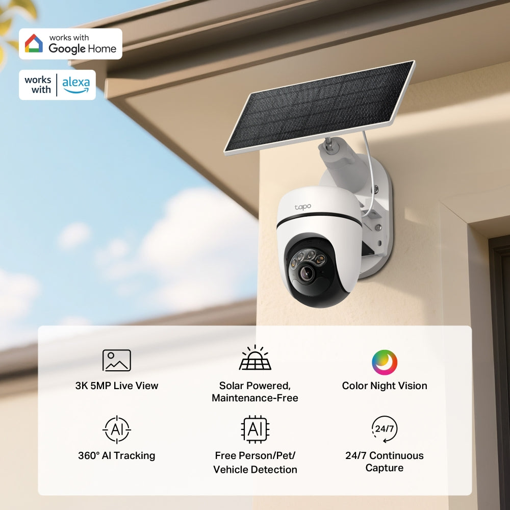 TP-LINK TAPO SOLAR POWER 3K 5MP PAN TILT CAMERA - image 4