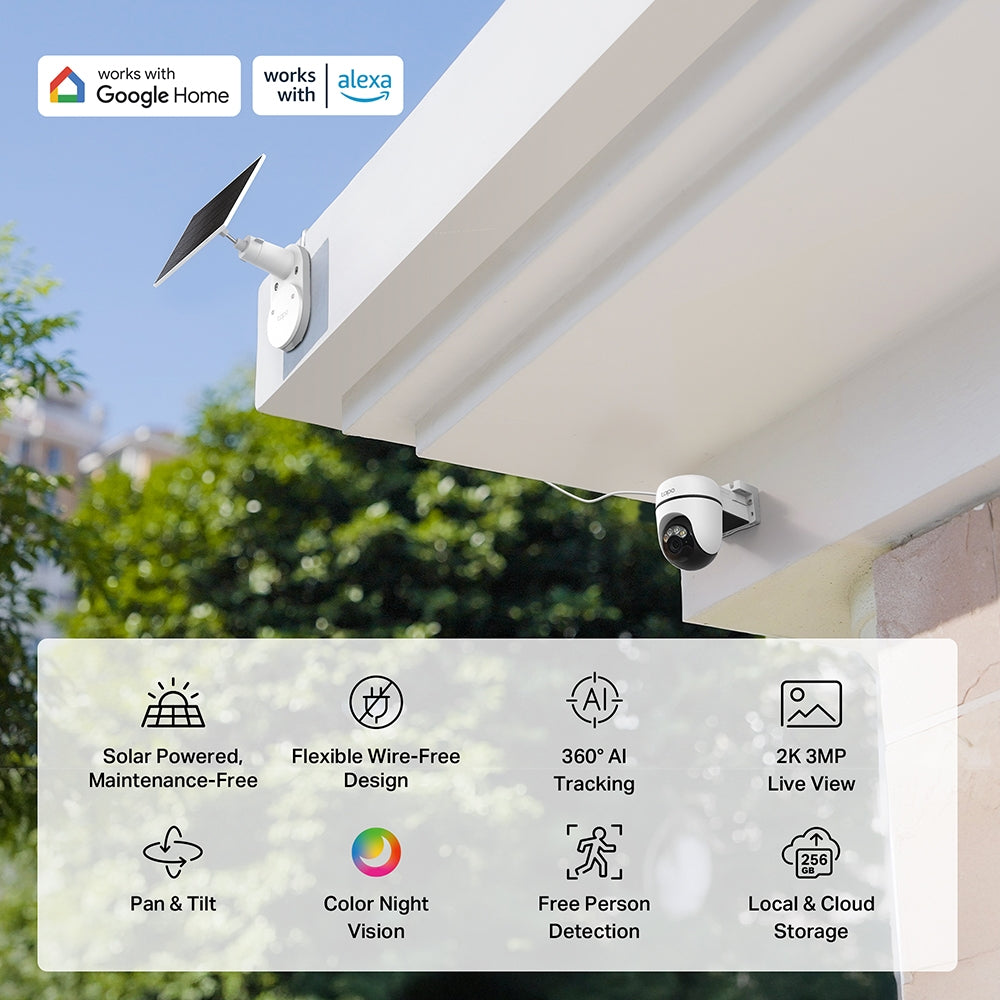 TP-LINK TAPO 2K 3MP SOLAR PAN TILT WIFI - image 5