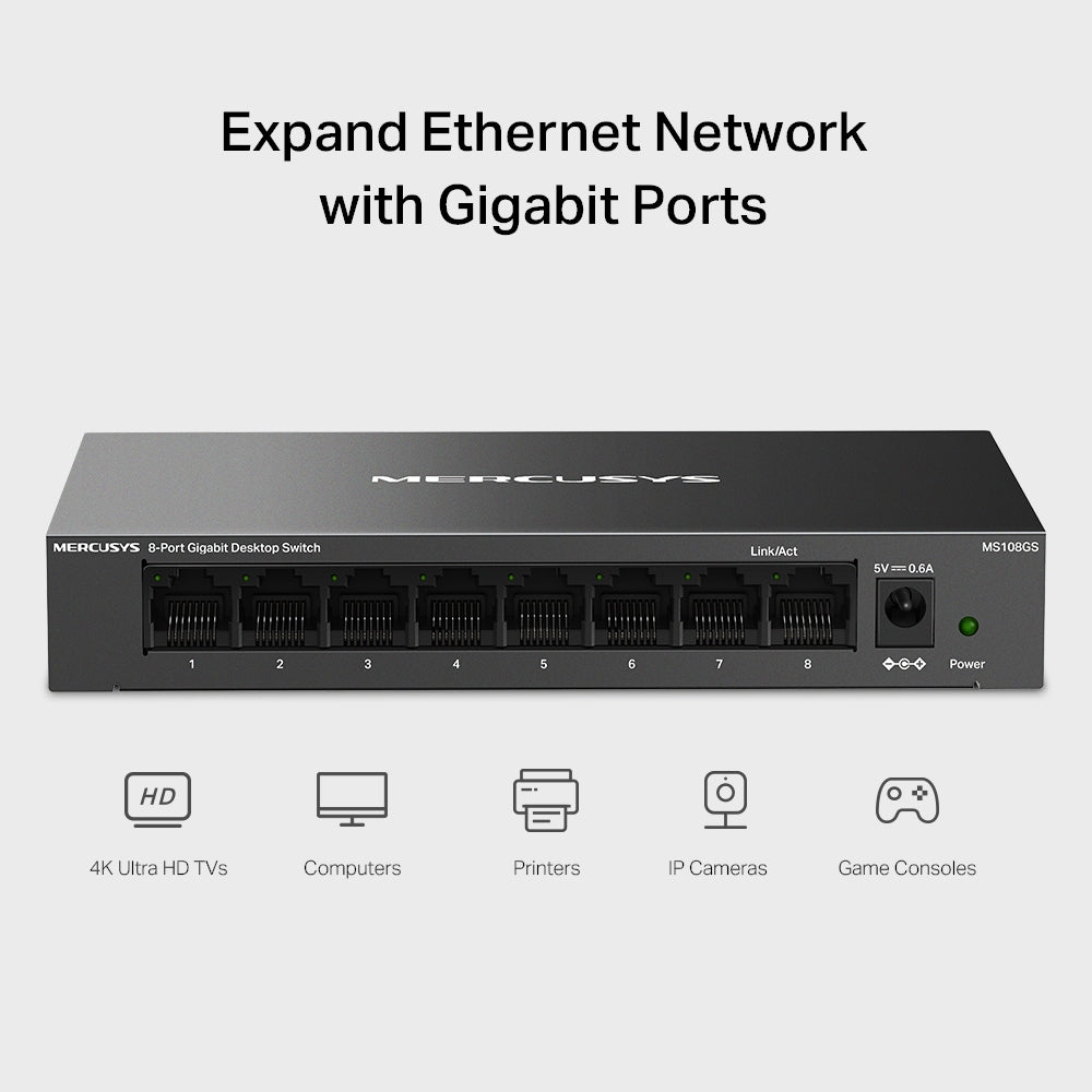 MERCUSYS 8PORT GIGABIT DESKTOP SWITCH - image 5