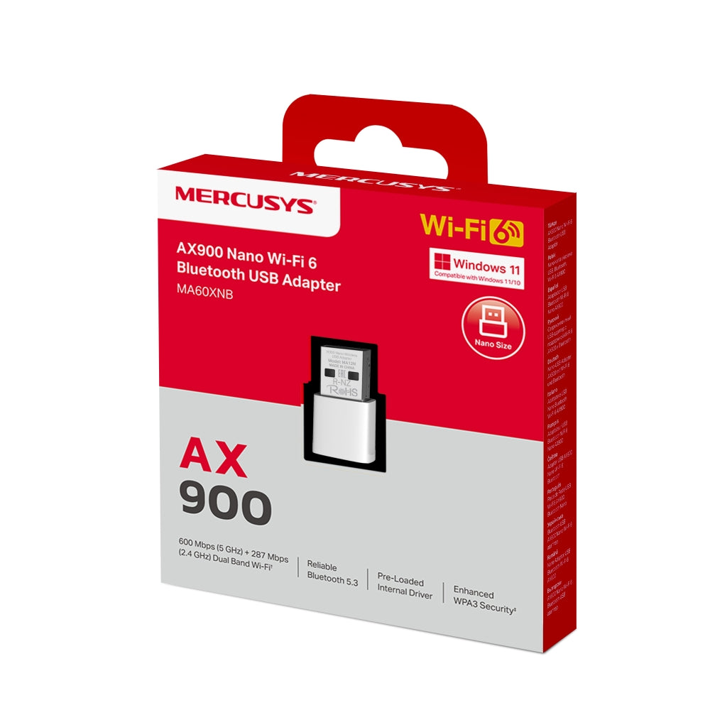 MERCUSYS MA60XNB AX900 NANO WI-FI 6 AND BLUETOOTH USB2.0 COMBO ADAPTER - image 2