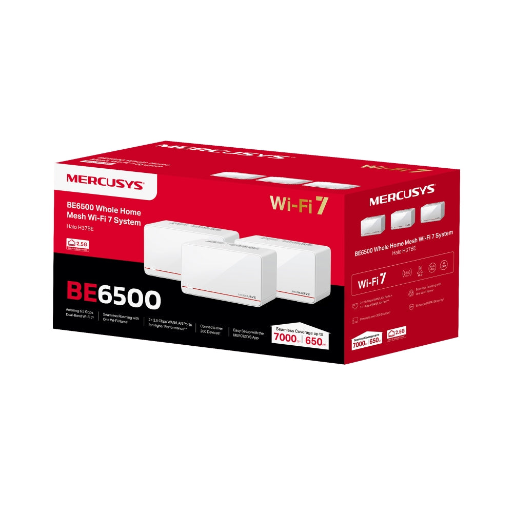 Mercusys Halo H37BE BE6500 Whole-Home Mesh Wi-Fi 7 System (3-Pack) - image 3