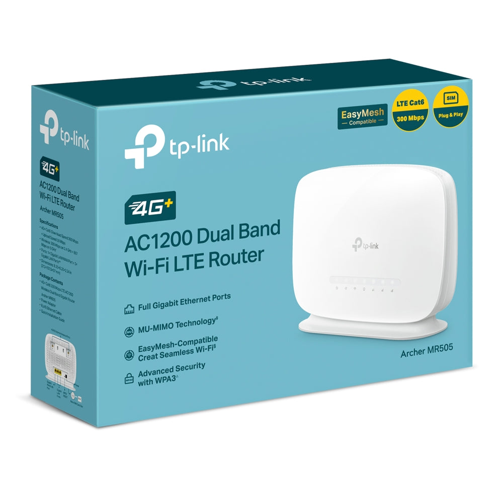 TP-LINK ARCHER MR505 4G+ CAT6 AC1200 WIRELESS DUAL-BAND GIGABIT ROUTER - image 4