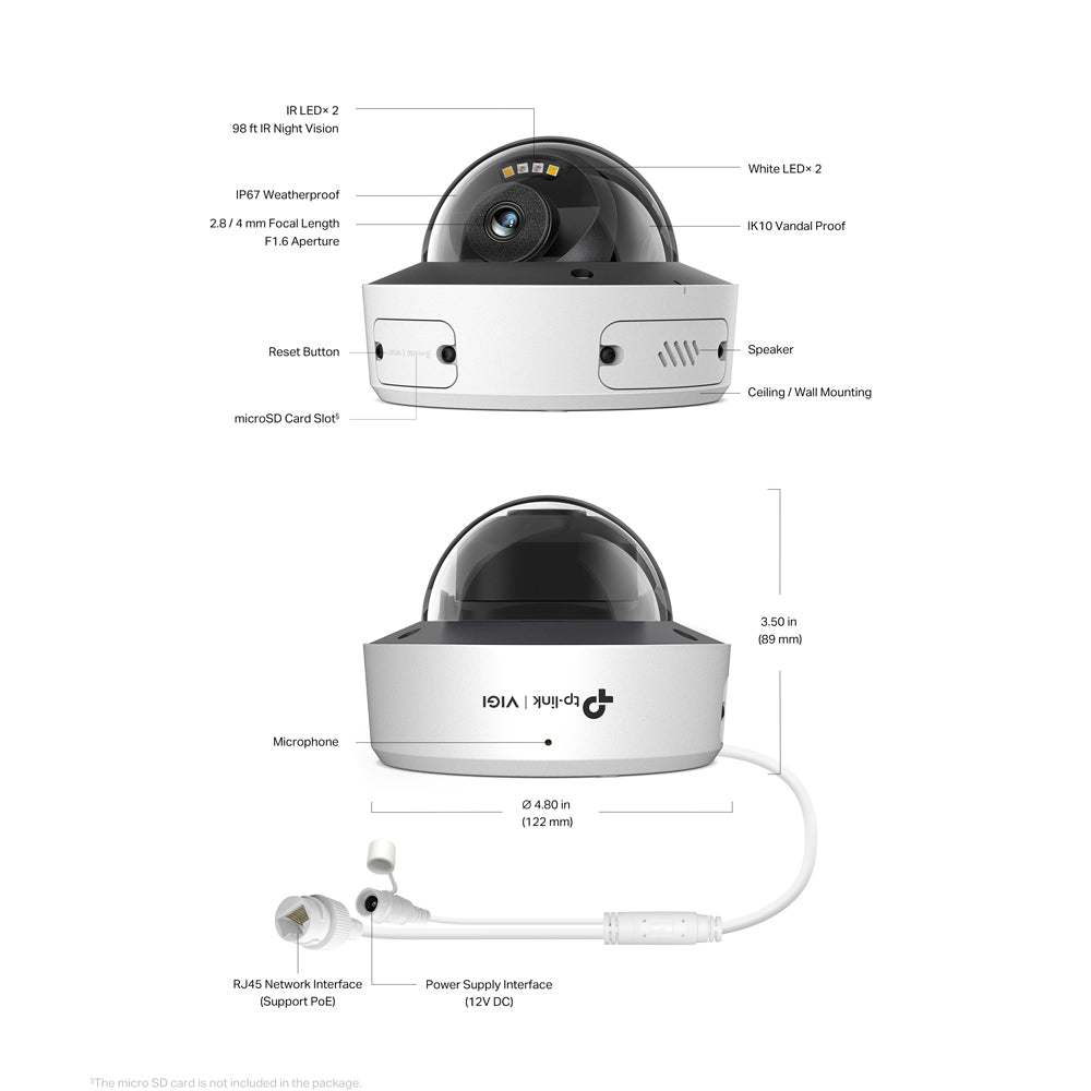 TP-LINK VIGI DOME IP CAMERA 4MP FULL COLOR 4MM - image 5
