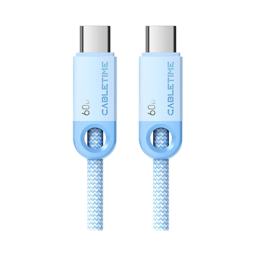 CT - 2M USB-C PD60W CHARGE&SYNC CABLE,BLUE