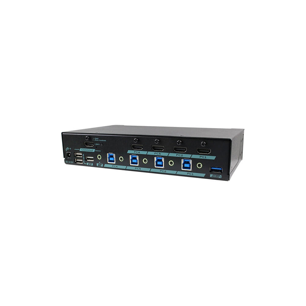 REXTRON MAAG-G314 4-PORT 4K @60HZ HDMI 2.0 USB3.2 GEN1 KVM SWITCH