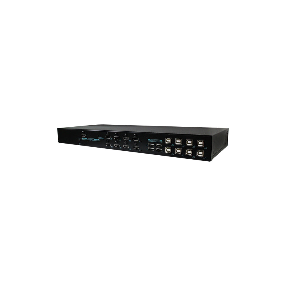 REXTRON KNVM-08A2 8-PORT 4K @30HZ HDMI KVM SWITCH WITH MOUSE CONTROL AND BROADCAST MODE
