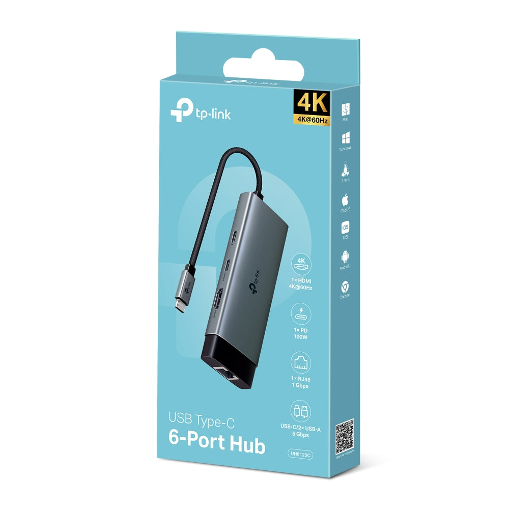 TP-LINK UH6120C TYPE-C 6-PORT HUB - image 3