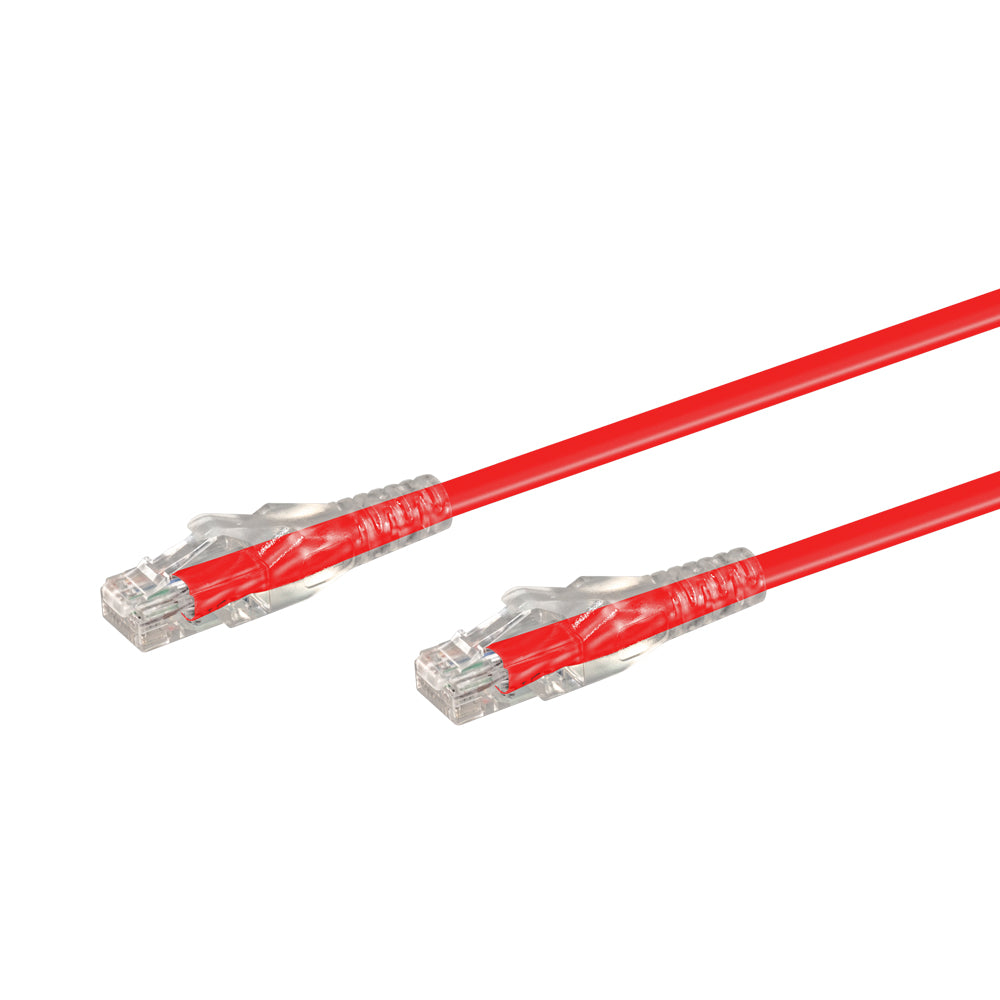 LINKQNET 2M RJ45 CAT6 ANTI-SNAG MOULDED PVC NETWORK FLYLEAD - RED