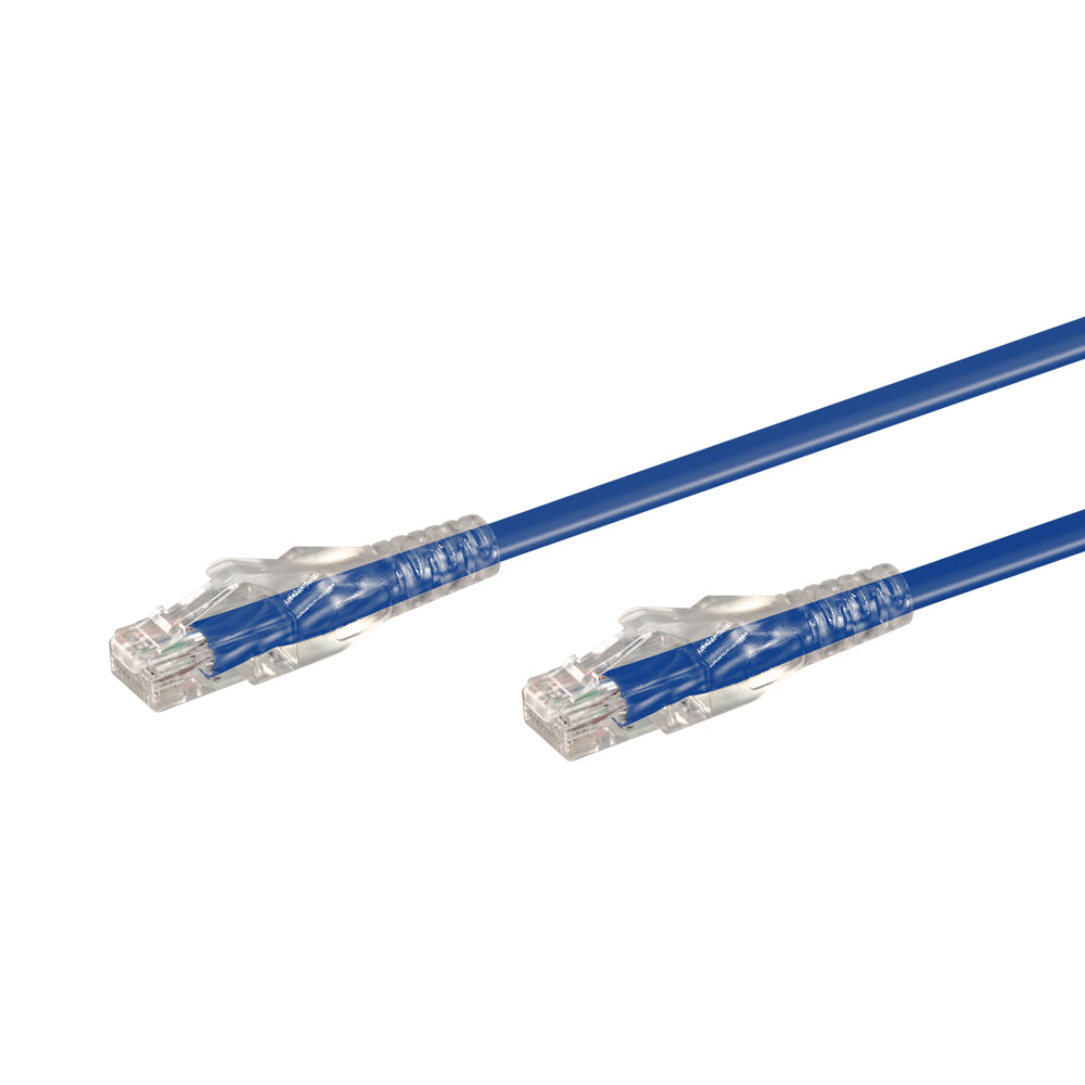 LINKQNET 0.3M RJ45 CAT6 ANTI-SNAG MOULDED PVC NETWORK FLYLEAD - BLUE