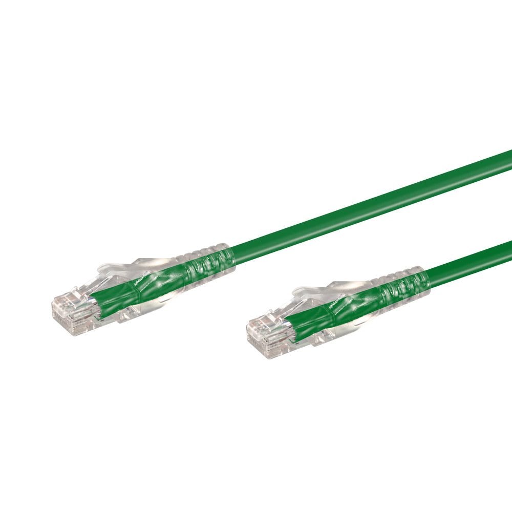 LINKQNET 0.3M RJ45 CAT6 ANTI-SNAG MOULDED PVC NETWORK FLYLEAD - GREEN