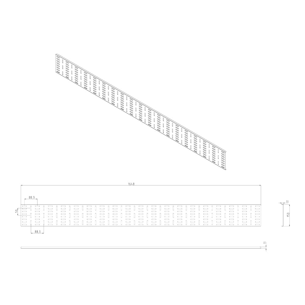LINKQNET 37U 150MM CABLE TRAY - image 2