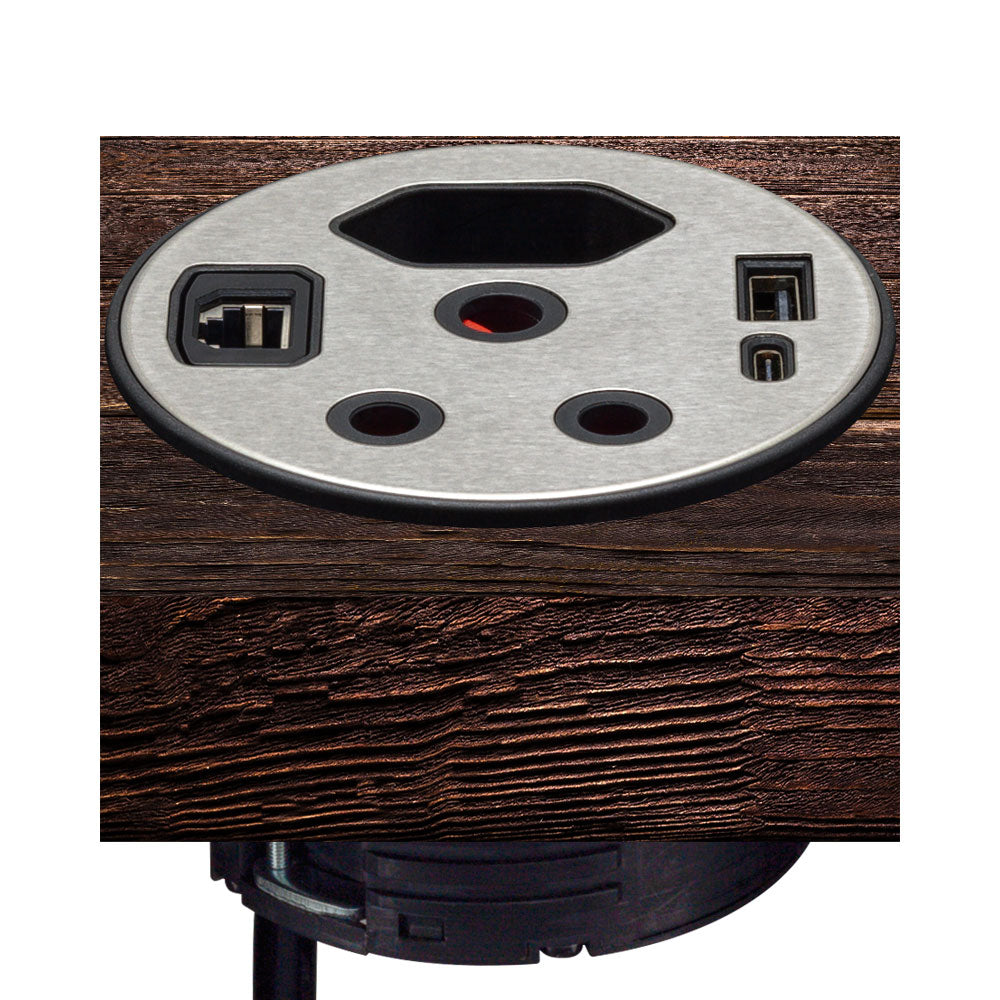 LINKQNET 80MM DESKTOP GROMMET WITH DEDICATED 3-PIN SA POWER AND LAN - image 3