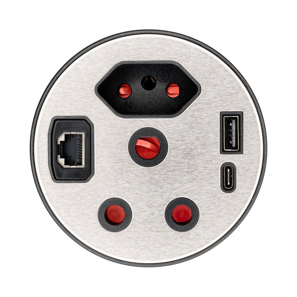 LINKQNET 80MM DESKTOP GROMMET WITH DEDICATED 3-PIN SA POWER AND LAN