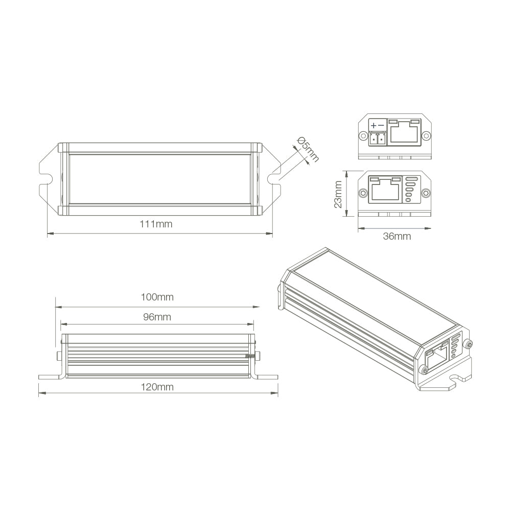 VERACITY VLS-LSM-B LONGSPAN MAX 90W HIGH POWER POE BASE UNIT - image 3