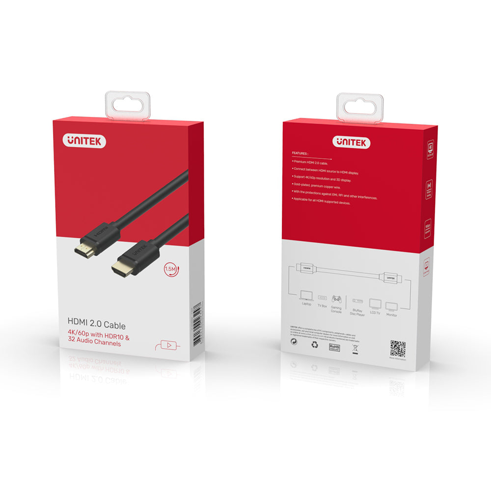 UNITEK Y-C185M 0.5M 4K @60HZ HDMI 2.0 CABLE - image 4