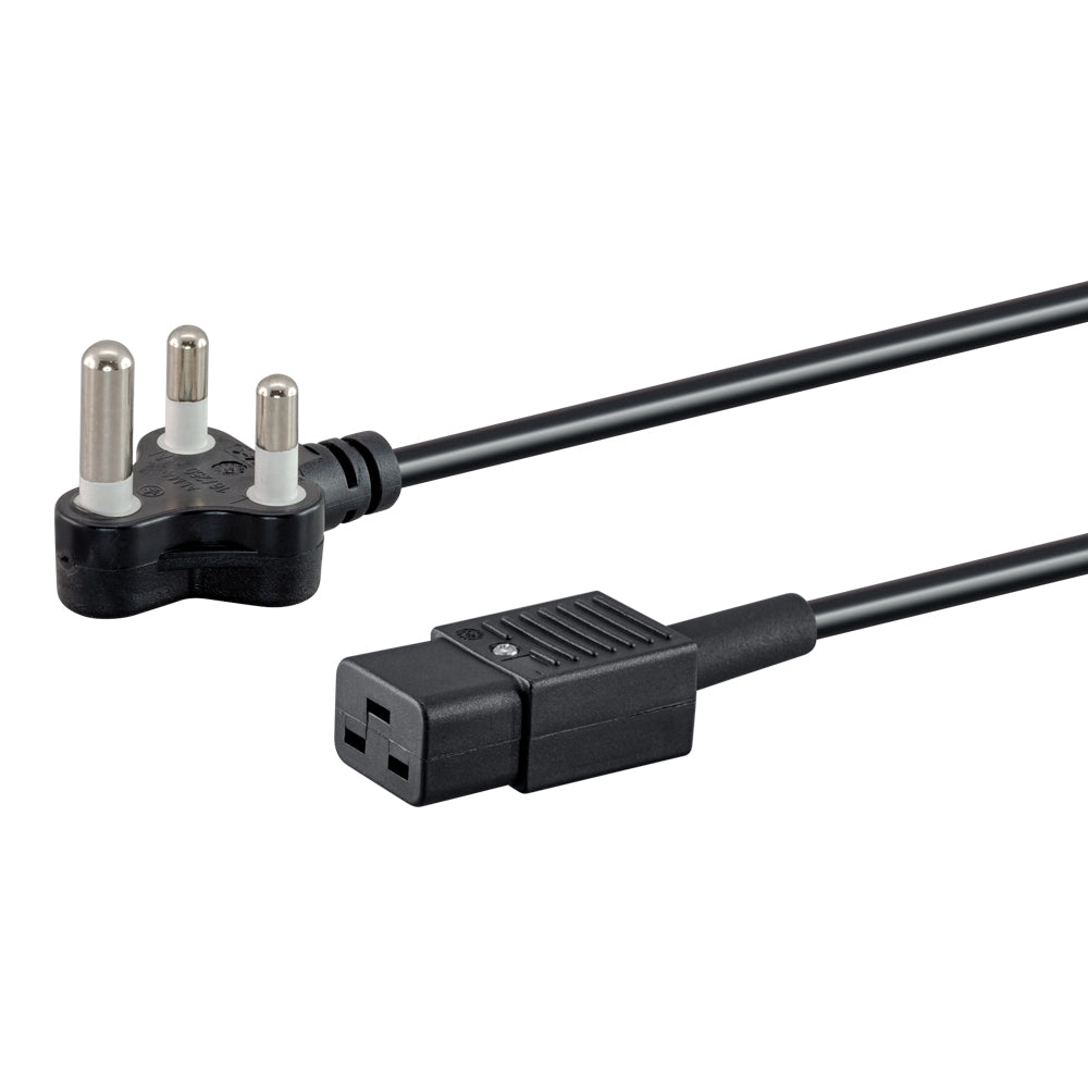 LINKQNET 3M BLACK PLUG TO C19 NON-MOULDED POWER CABLE