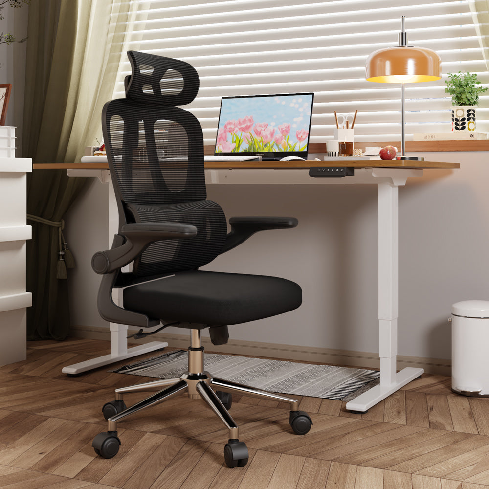 LINKQNET OC19 ERGONOMIC OFFICE CHAIR WITH MESH BACKREST, ADJUSTABLE LUMBAR SUPPORT AND ADJUSTABLE SEAT HEIGHT - image 7