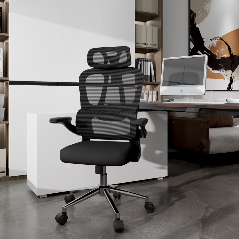 LINKQNET OC19 ERGONOMIC OFFICE CHAIR WITH MESH BACKREST, ADJUSTABLE LUMBAR SUPPORT AND ADJUSTABLE SEAT HEIGHT - image 8