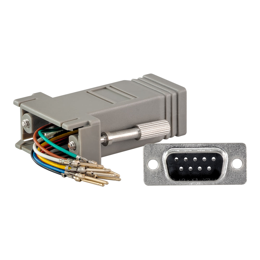 LINKQNET DB9 MALE TO RJ45 ADAPTER WITH CONFIGURABLE PINOUT