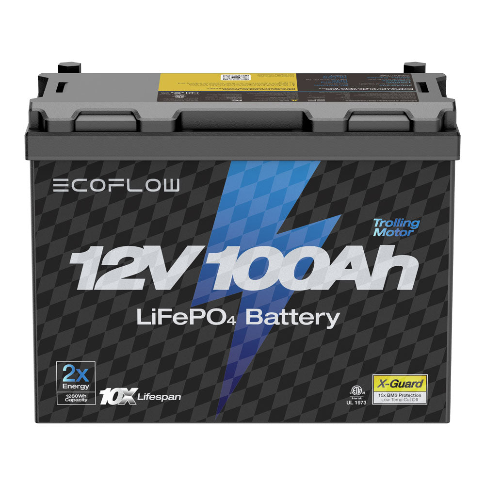 ECOFLOW 12V 100AH LITHIUM DEEP CYCLE MARINE AND TROLLING MOTOR BATTERY - image 2