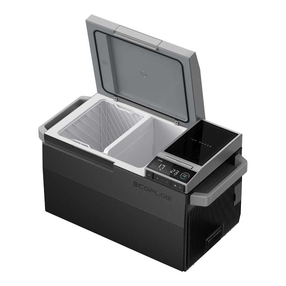 ECOFLOW GLACIER PORTABLE FRIDGE FREEZER WITH AN INTEGRATED ICE MAKER