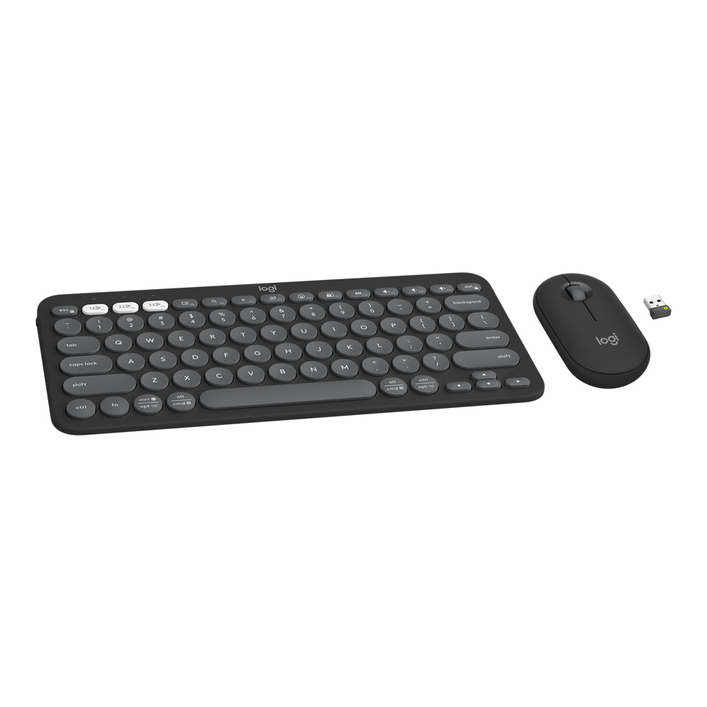 LOGITECH PEBBLE 2 COMBO BLUETOOTH SLIM KEYBOARD AND MOUSE - GRAPHITE (920-012239)