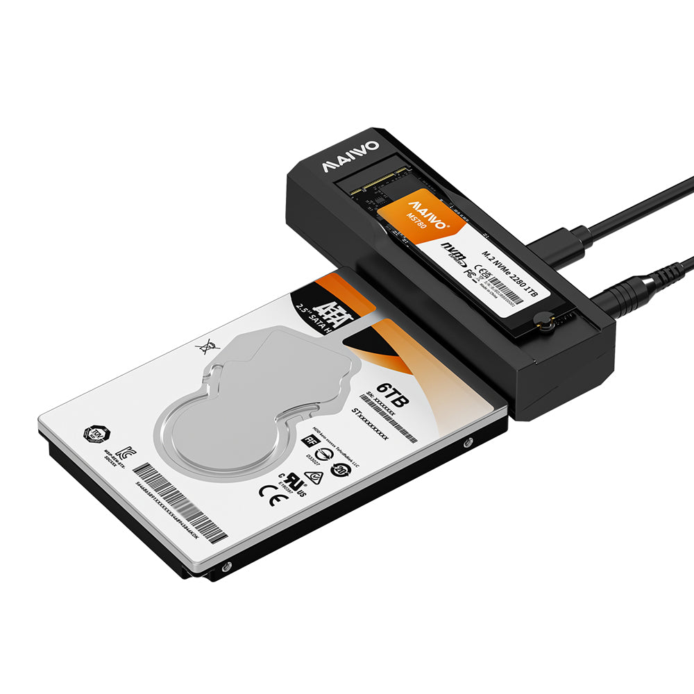 MAIWO K10635N DUAL-BAY 10GBPS USB TYPE-C DOCKING STATION FOR SATA HDD/SSD AND M.2 NVME SSD WITH OFFLINE CLONE FUNCTION - image 4