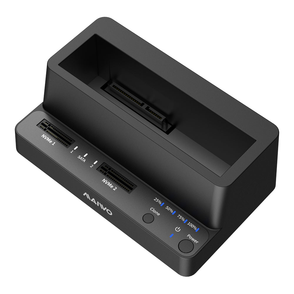 MAIWO K309CL 3-BAY SATA HDD AND M.2 NVME USB3.2 GEN2 10GBPS TYPE-C DOCKING STATION WITH OFFLINE CLONE FUNCTION - image 2