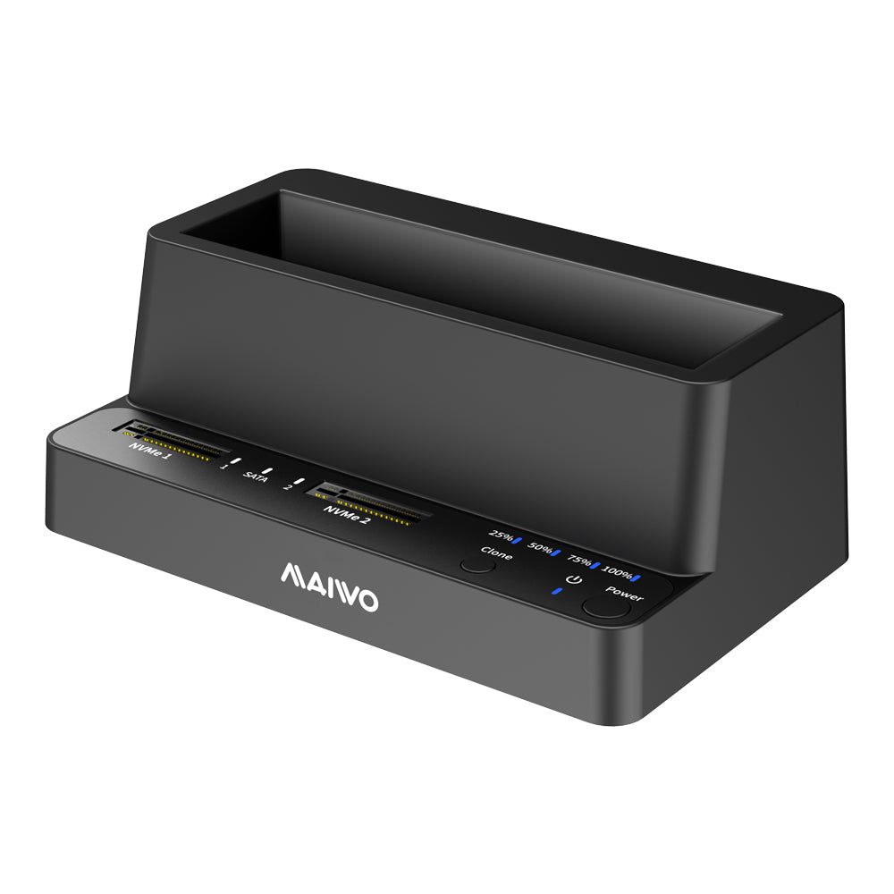 MAIWO K309CL 3-BAY SATA HDD AND M.2 NVME USB3.2 GEN2 10GBPS TYPE-C DOCKING STATION WITH OFFLINE CLONE FUNCTION