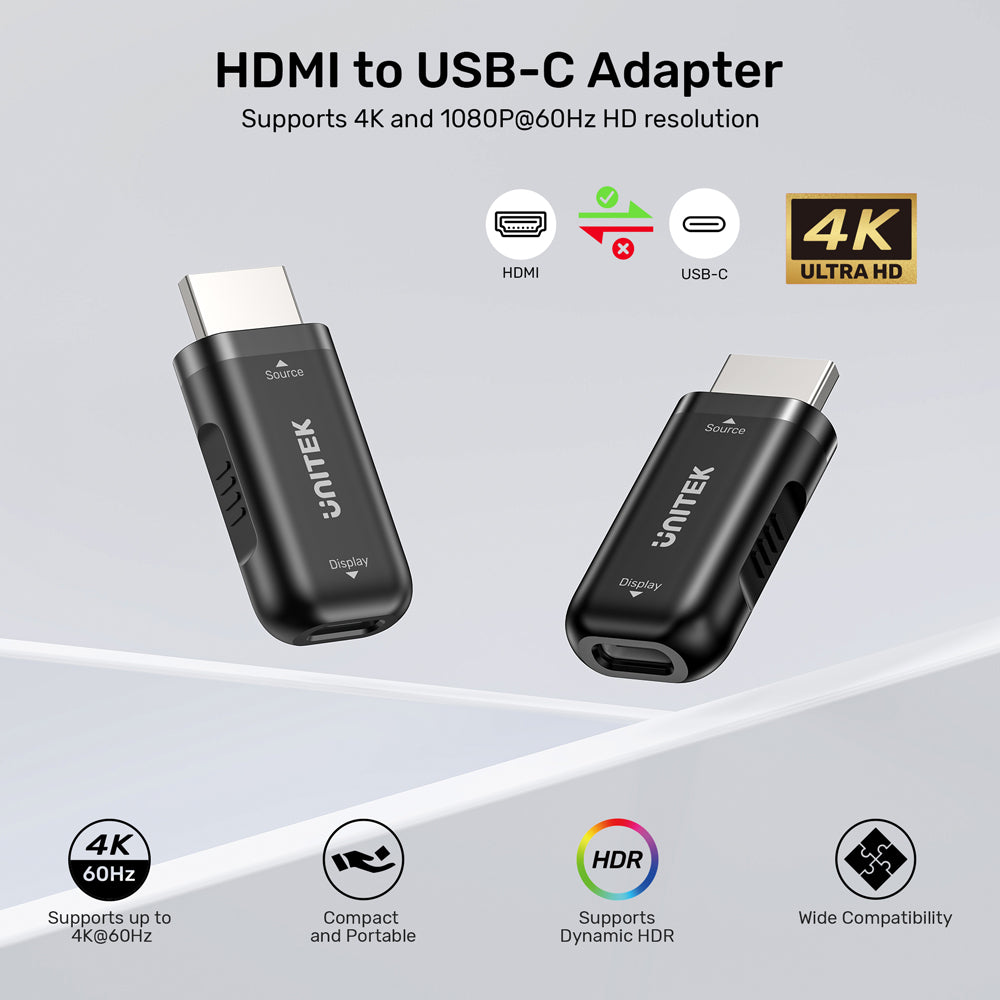 UNITEK V1187B HDMI TO USB TYPE-C ADAPTER - 4K @60HZ, UNIDIRECTIONAL - image 5