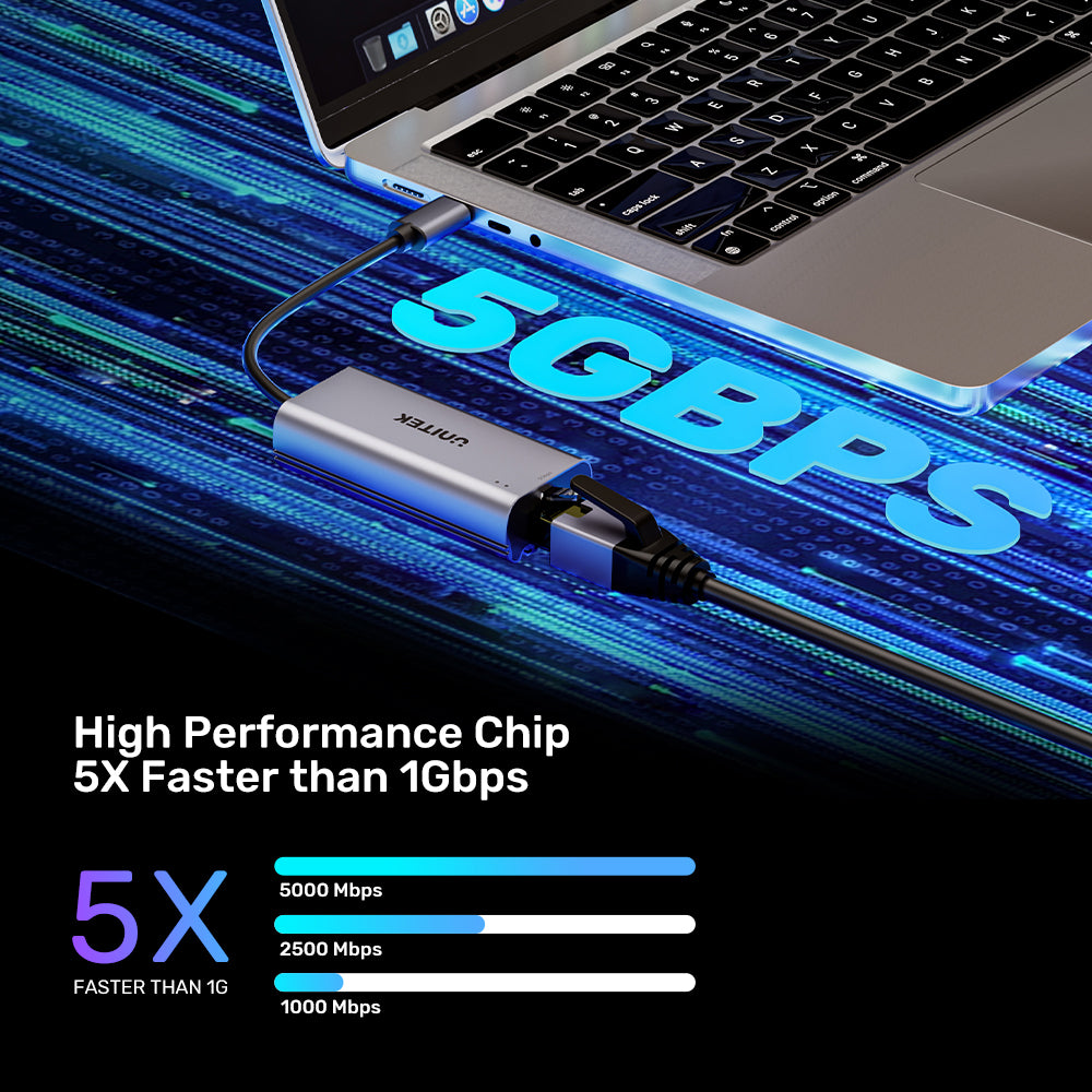 UNITEK U1343A USB3.2 GEN2 TYPE-C TO 5GBPS ETHERNET ADAPTER - image 6