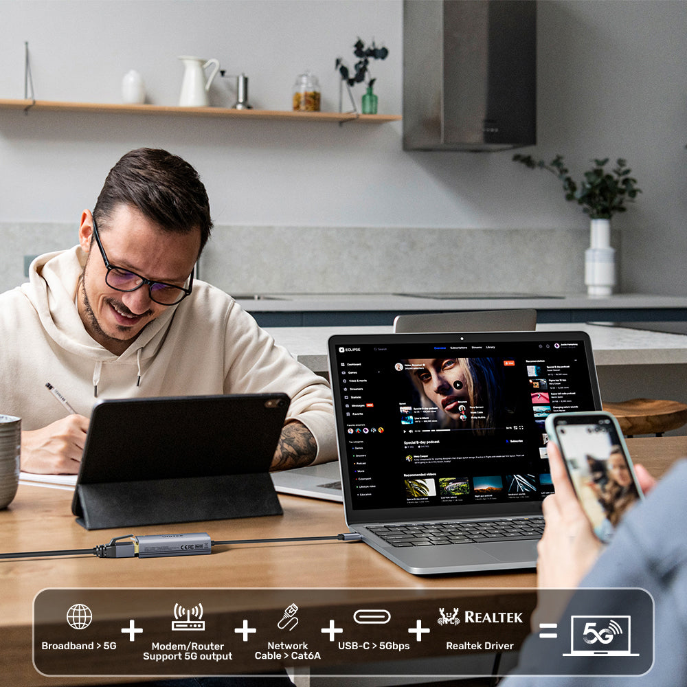 UNITEK U1343A USB3.2 GEN2 TYPE-C TO 5GBPS ETHERNET ADAPTER - image 10