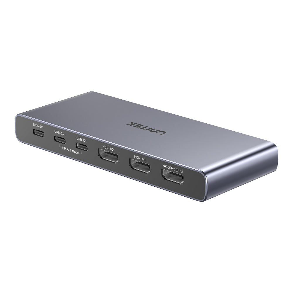 UNITEK V1313A 4-IN 1-OUT 4K @60HZ HDMI/USB TYPE-C SWITCH - 2× HDMI, 2× USB TYPE-C TO HDMI - image 2