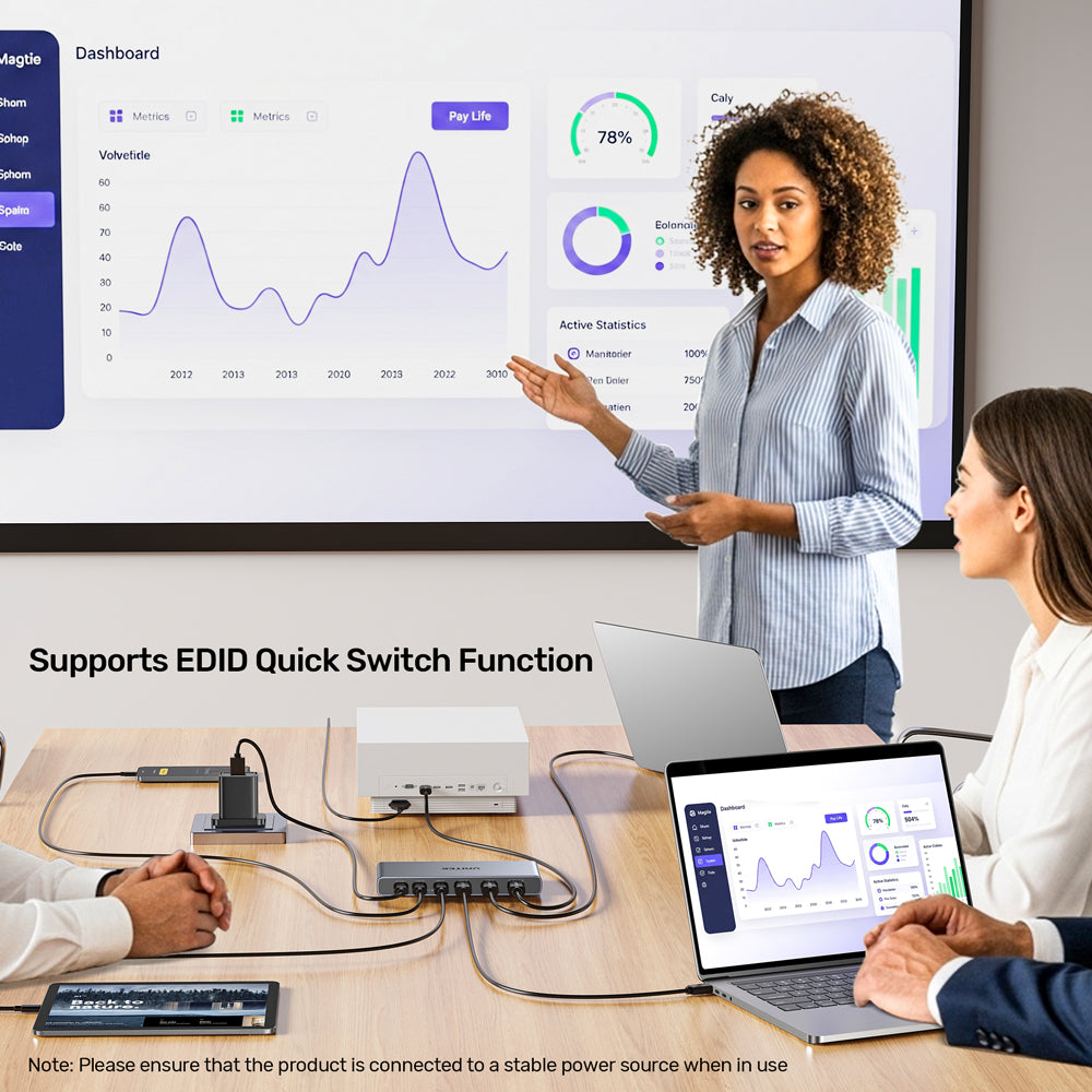 UNITEK V1313A 4-IN 1-OUT 4K @60HZ HDMI/USB TYPE-C SWITCH - 2× HDMI, 2× USB TYPE-C TO HDMI - image 9
