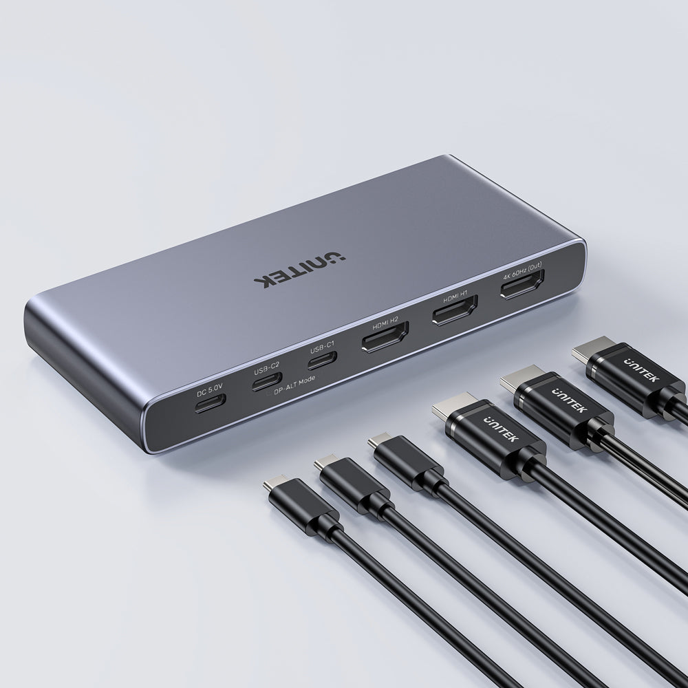 UNITEK V1313A 4-IN 1-OUT 4K @60HZ HDMI/USB TYPE-C SWITCH - 2× HDMI, 2× USB TYPE-C TO HDMI - image 11