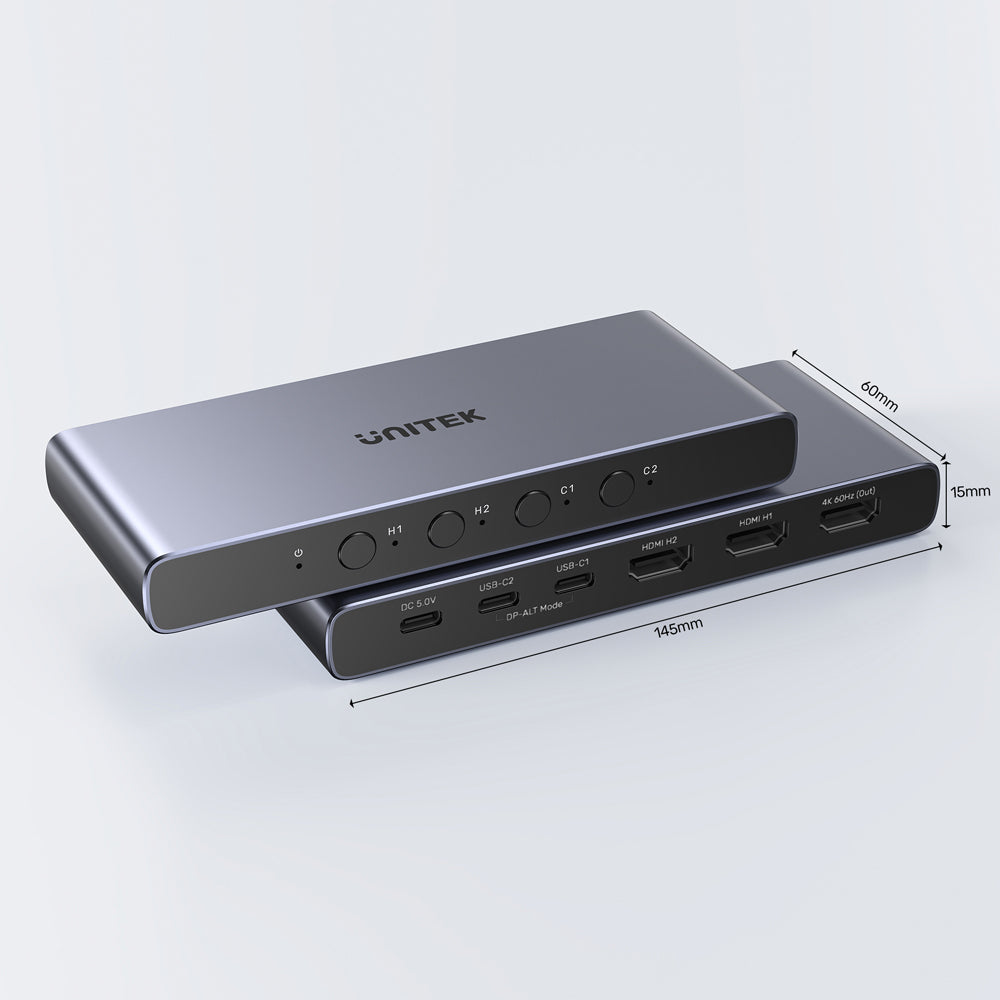 UNITEK V1313A 4-IN 1-OUT 4K @60HZ HDMI/USB TYPE-C SWITCH - 2× HDMI, 2× USB TYPE-C TO HDMI - image 13