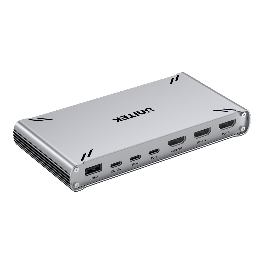 UNITEK D1118A USB TYPE-C 10GBPS 4K @30HZ HDMI SPLIT-SCREEN KVM SWITCH - image 2