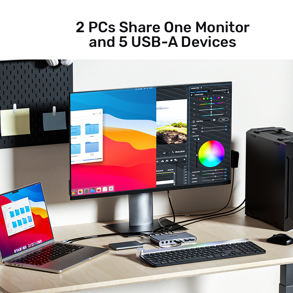 UNITEK D1118A USB TYPE-C 10GBPS 4K @30HZ HDMI SPLIT-SCREEN KVM SWITCH - image 7