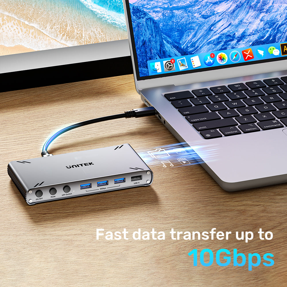 UNITEK D1118A USB TYPE-C 10GBPS 4K @30HZ HDMI SPLIT-SCREEN KVM SWITCH - image 8