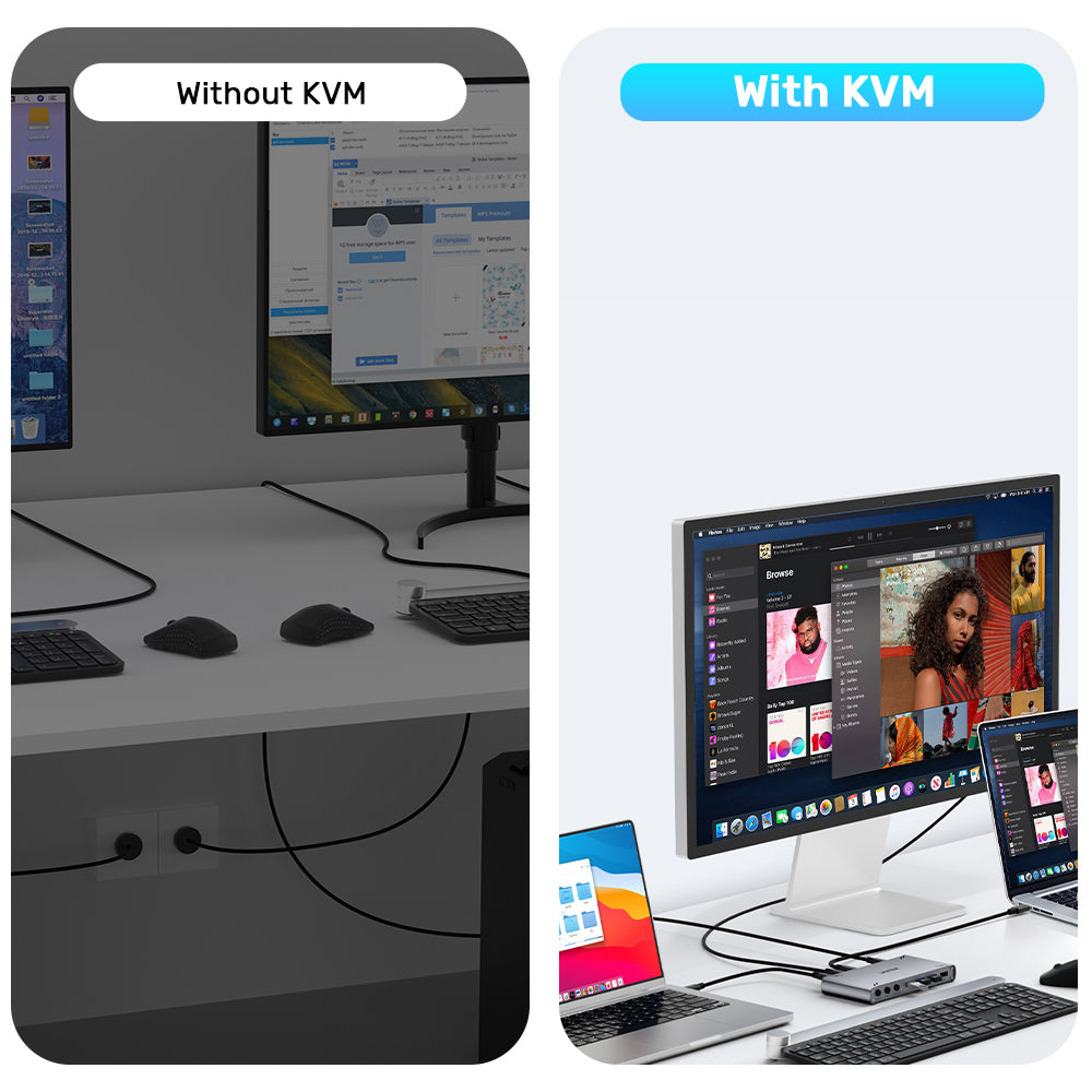 UNITEK D1118A USB TYPE-C 10GBPS 4K @30HZ HDMI SPLIT-SCREEN KVM SWITCH - image 10