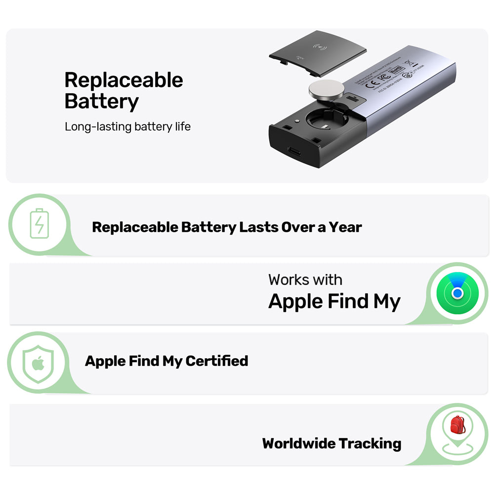 UNITEK S1251AGY SOLIDFORCE ANTI-LOSS USB3.2 GEN2 TYPE-C 10GBPS M.2 NVME SSD ENCLOSURE WITH APPLE FIND MY - image 6