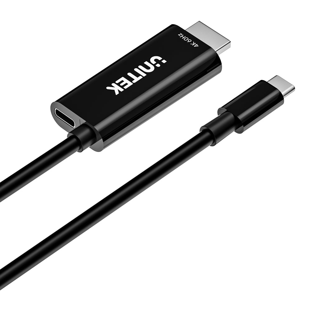 UNITEK V1439ABK 2M USB TYPE-C TO HDMI 4K @60HZ CABLE - PD 100W, UNIDIRECTIONAL - image 2