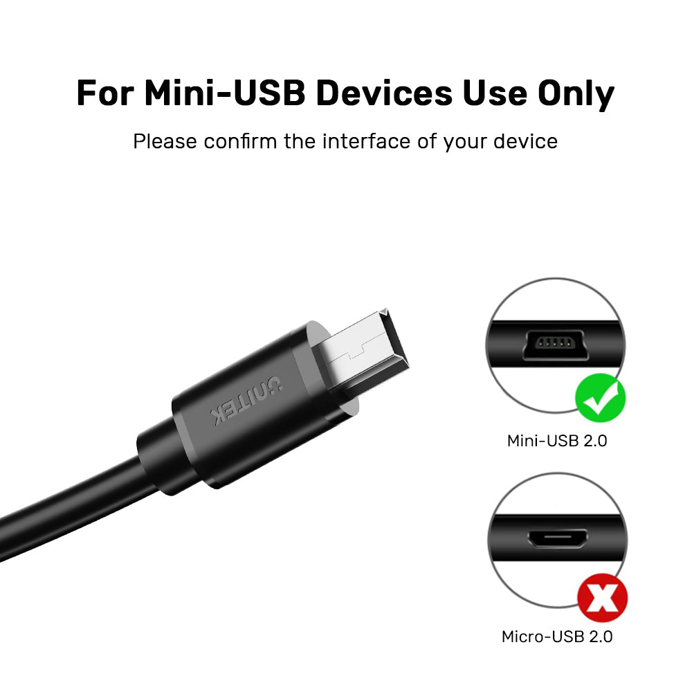 UNITEK Y-C1433EBK 3m USB2.0 TYPE-A MALE TO MINI USB 5-PIN CABLE - image 6