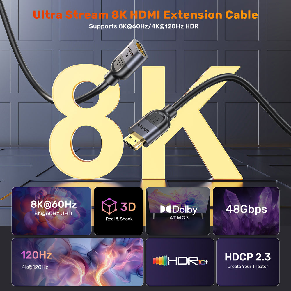 UNITEK C11091A 2M 8K HDMI 2.1 EXTENSION CABLE - image 4