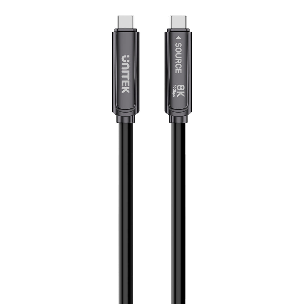 UNITEK C14178ABK 5M USB3.2 Gen2 TYPE-C 10GBPS FIBRE OPTIC CABLE - 8K @30HZ, 60W PD - image 3